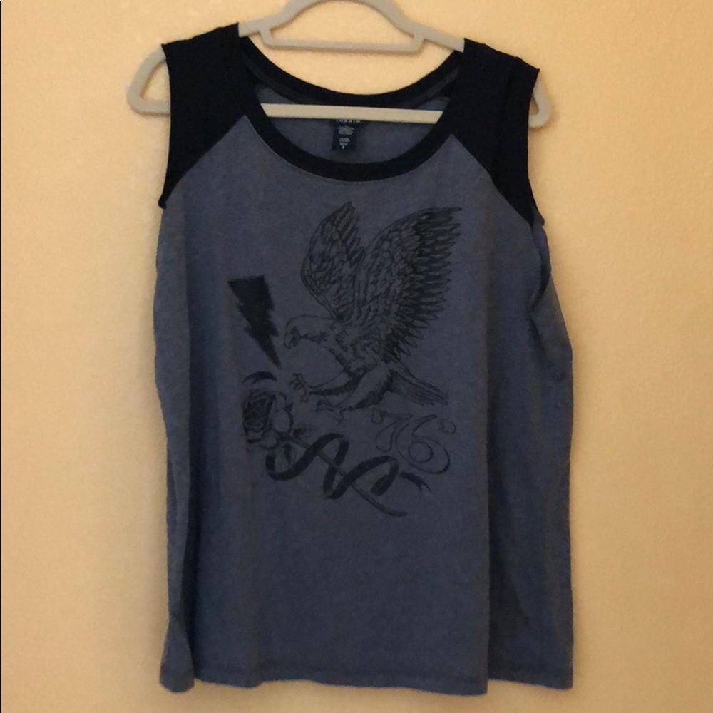 A gray and black cute Tom boy Top.